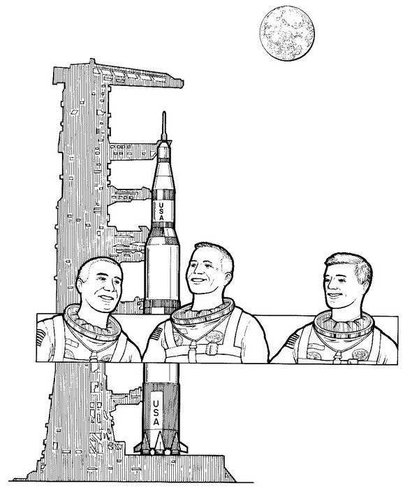 Kids-n-fun.com | Coloring page Space travel history Space travel history